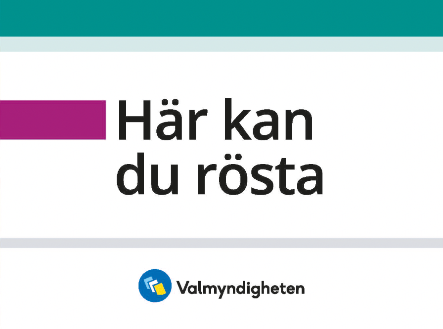 Affisch "Här kan du rösta"