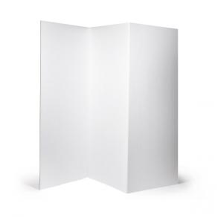 Utställningsskärm wellpapp 3-del vit - ReturDesign